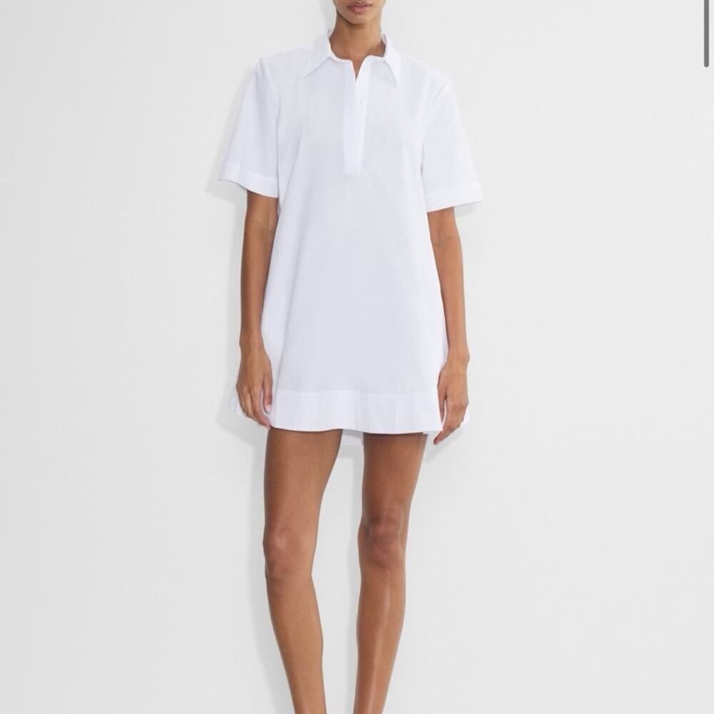 Aritzia Babaton Resolute Poplin Dress Bright White Cotton Mini Dress